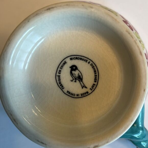 Anthropologie Elka Floral Twist Pedestal Cup Mug - Picture 8 of 10